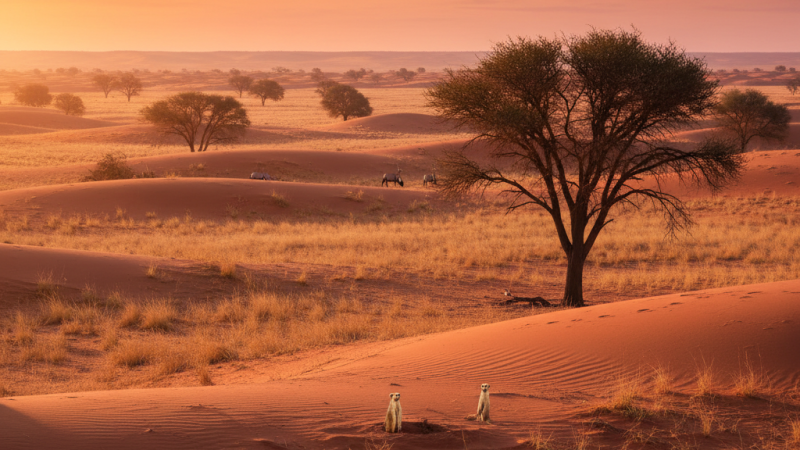 Découvrir le kalahari, le grand désert rouge d&rsquo;Afrique australe