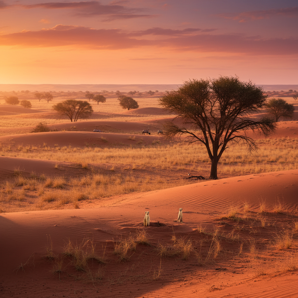 Découvrir le kalahari, le grand désert rouge d&rsquo;Afrique australe
