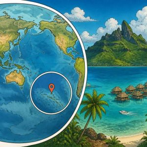 Bora Bora carte du monde : où se trouve ce paradis du pacifique ?