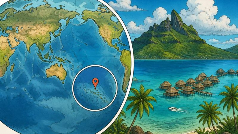 Bora Bora carte du monde : où se trouve ce paradis du pacifique ?