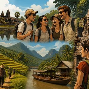 Cambodge Laos : itinéraire de voyage entre temples, rizières et fous rires