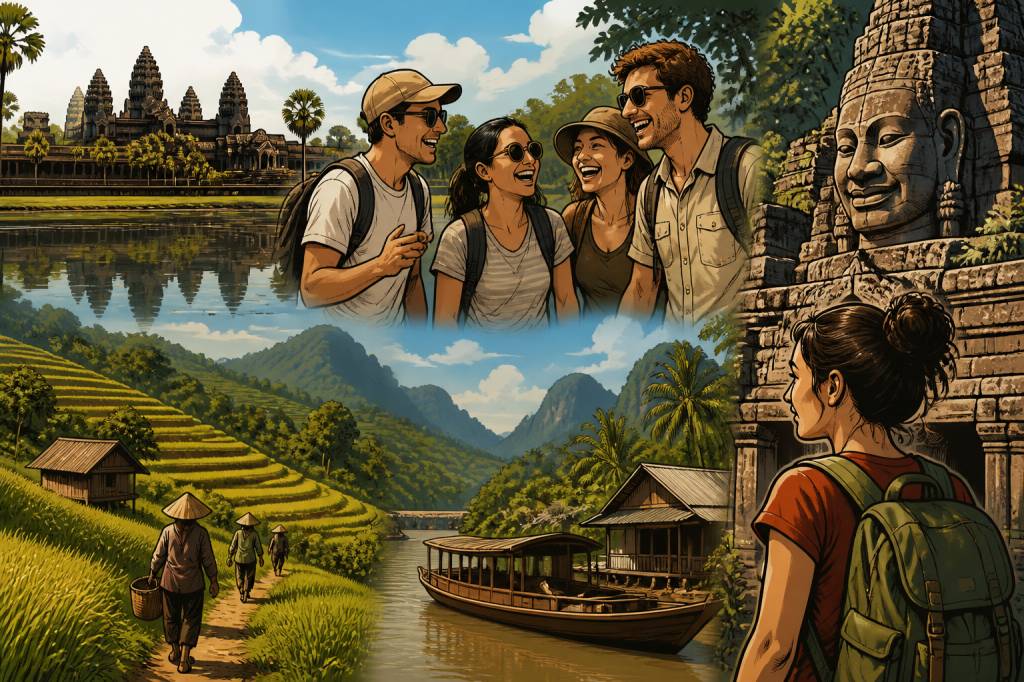 Cambodge Laos : itinéraire de voyage entre temples, rizières et fous rires