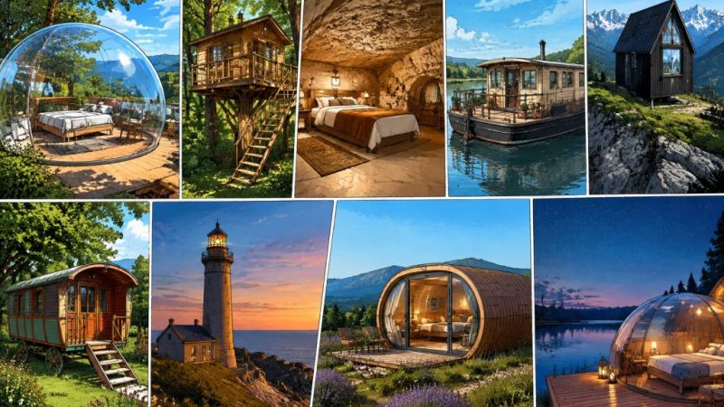Domaine insolite : 10 lieux étonnants où dormir en France